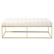Descalzadora Capitone Beige Y Metal Color Laton Salma Maisons Du Monde Bout De Lit Lit Capitonne Banc Pour Chambre