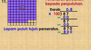 Dalam contoh, titik perpuluhan dua ruang ke kanan dan tulis semula sebagai 0.04 sejak 4 adalah lebih besar daripada 1 tetapi kurang daripada 10. Tahun 3 Pecahan Kepada Perpuluhan Youtube