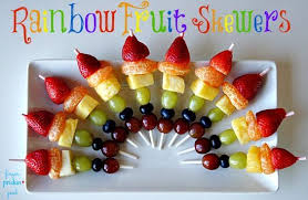 Rainbow Fruit Skewers Finger Prickin Good Recipe Rainbow Fruit Skewers Fruit Appetizers Fruits For Kids