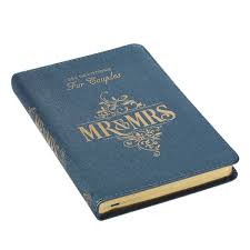 Mr And Mrs 366 Blue Faux Leather Devotions For Couples Christian Art Gifts Couple Gifts Devotions
