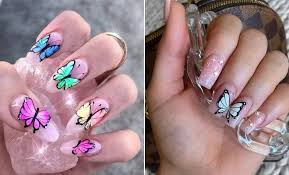 Add some floral touch to your ring finger. 23 Ways To Wear Trendy Butterfly Nails This Spring Stayglam