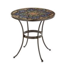 Hampton Bay Glass Mosaic Art Outdoor Bistro Table 28 In Iron Frame Bronze Ebay Bistro Table Outdoor Bistro Table Glass Mosaic Art