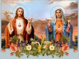 Corazón sagrado de jesús, que has manifestado a santa margarita maría el deseo de reinar en las familias cristianas; Sagrado Corazon De Jesus E Inmaculado Corazon De Maria Cruces Pintadas Inmaculado Corazon De Maria Sagrado Corazon De Jesus