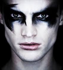 Black Eyes Male Drawing Model Makeup War Paint Bust Shadows Gothic Makeup Fantasy Makeup Male Makeup