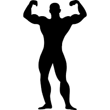Muscular Man Flexing Silhouette Free Vector Icons Designed By Freepik Silhouette Free Silhouette Drawing Silhouette