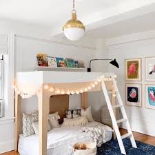 Room Inspiration When You Have Twins Or Children Of Close Age Bunk Beds Like This Oeuf Nyc Made Of Organi Shared Girls Bedroom Shared Girls Room Loft Bed