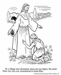 Jesus Heals The 10 Lepers Bible Coloring Pages Sunday School Coloring Pages Bible Coloring