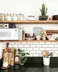14 Cool Ways To Incorporate Open Shelving Into Your Kitchen Kitchen Remodel Small Kitchen Remodel Idea Kitchen Decor