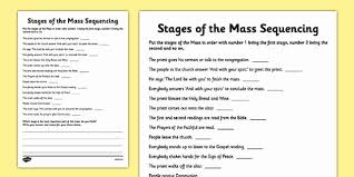 Order Of The Mass Worksheet Inspirational Stages Of The Mass Sequencing Worksheet Worksheet Mass In 2020 Sequencing Worksheets Catholic Mass Persuasive Writing Prompts