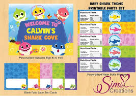 Personalized Shark Birthday Baby Shark Cake Topper Printable Baby Shark Birthday Party Printables Baby Shark Party Invitation Baby Shark Cupcake Toppers Baby Sha Shark Party Invitations Baby Shark Shark Birthday Party