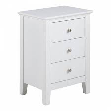 Linnea 3 Drawers Bed Side Table White In 2020 White Side Table Bedroom Side Tables Bedroom White Side Tables
