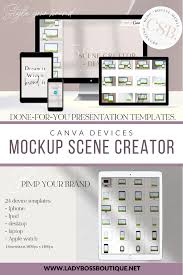 Canva Devices Mockup Scene Creator Lady Boss Biz Boutique Web Design Mockup Design Your Own Website Web Design