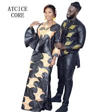 Rien ne rend une femme. African Dress For Woman And Man Bazin Riche Embroidery Design Dress Couple Design Africa Clothing Aliexpress