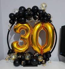 5 hello 30 birthday balloons, 30th birthday confetti balloon, thirtieth birthday decor, birthday party balloons, rose gold confetti balloons. 30th Balloon Hoop Organic Balloons Black Gold Balloons 30 Balloons Black And Gold Balloons Gold Balloons