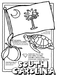 Color the flag's vertical stripe blue, the banners and letters yellow, the star white, the top horizontal stripe red, and the bottom. North Carolina Coloring Pages Coloring Home