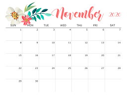 Pin On Cute November 2020 Calendar Wallpaper