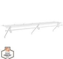 Everbilt 72 in. W to 72.82 in. W x 12 in. White Fixed Mount ...