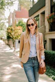 Shop men's blazers & vests at j.crew. J Crew Factory Fall 2018 Back To School Kelly In The City Beige Blazer Outfit Schoolboy Blazer Outfit J Crew Outfits
