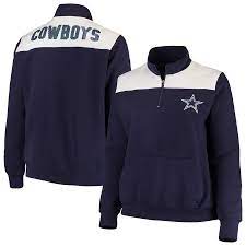 Women S Dallas Cowboys Majestic Navy Plus Size 1 4 Zip Fleece Pullover Sweatshirt Sweatshirts Fleece Jacket Pullover