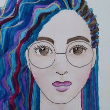 Candy Girl Whimsical Watercolour Painting