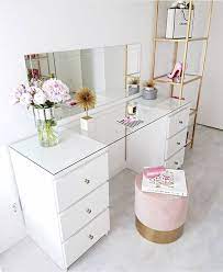 Dressing Table Makeup Home Decoration Small Room Mirror Stool Bedroom Cloakroom Bathroom Diy Ho Dressing Table Design Stylish Bedroom Room Inspiration