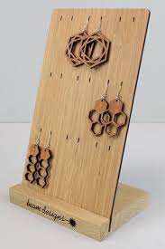 Drop Earring Display For 9 Pairs Dangle Earring Holder Jewellery Display Earring Organiser Retai Earring Display Earring Display Stands Jewellery Display