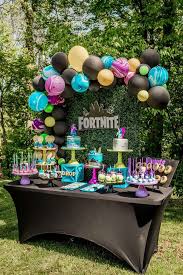 Fortnite Birthday Party Ideas Photo 1 Of 32 Boy Birthday Parties Birthday Party Planning 10th Birthday Parties