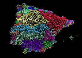 You Flow Like A Feather In A Beautiful World Vibrant Maps Beautifully Visualize The Feather Like Flow Of Rivers Across The World River Basin Map Art Geography