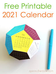 On the top of our website you can see the printable calendar button. Diy 3d 2021 Calendar Free Printable Template A Piece Of Rainbow