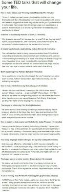 Ted Talks That Are Life Changing Ted Talks Words Life
