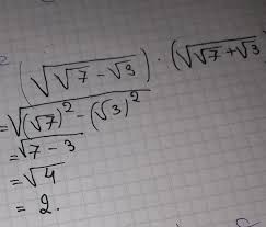 Dacă radicalii din numere negative nu există. Radical Din Radical Din 7 Minus Radical Din 3 Totul Inmultit Cu Radical Din Radical Din 7 Plus Radical Brainly Ro
