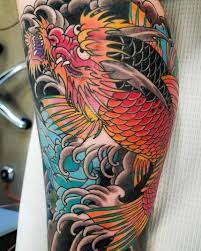 Koi Dragon Tattoo By Adam Sky Resolution Tattoo San Francisco California Japanese Tattoo Sleeve Koi Dragon Tattoo Dragon Tattoo Dragon Tattoo Arm