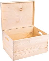 Get it as soon as thu, jul 15. Creative Deco Xxl Large Wooden Box Storage Chest Wood 39 X 29 X 22 Cm 1 Cm Plain Keepsake With Lid With Handles Unpainted Toy Tool Document