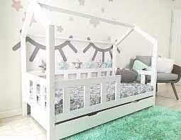 biale lozko z szuflada domek drewniane 90x200 baby room decor bed bed sizes