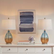 Update Your Living Room Or Bedroom With The Gorgeous Radiant Colors In The Pacific Sunset Table Lamps Sold In A Set Blue Table Lamp Table Lamp Sets Lamp Sets