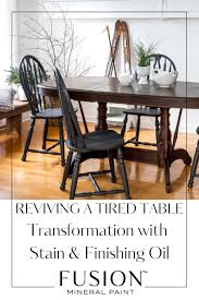 Eggshell more uniform in multiple rooms. Transforming A Tired Table With Fusion Stain And Finishing Oil