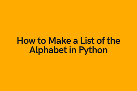 More specifically, character() is the function that creates vector . How To Make A List Of The Alphabet In Python Datagy
