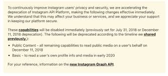 Facebook and whatsapp are also down. Facebook Restricts Apis Axes Old Instagram Platform Amidst Scandals Techcrunch