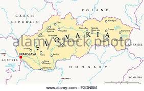 Nel 2004 è entrata a fare parte dell'unione. La Slovacchia Mappa Politico Con Capitale Bratislava I Confini Nazionali E I Paesi Vicini La Repubblica Slovacca E Un Paese Senza Sbocco Sul Mare In Europa Centrale Foto Stock Alamy