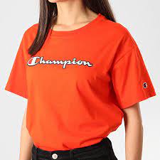 Nouveau tee shirt hiver 2019 champion 213521 moutarde champion rochester superbe couleur moutarde avec logo champion en bouclette coupe classique, prenez votre taille habituelle 100% cotton. T Shirt Champion Femme Orange Cheap Online
