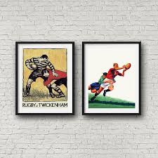 Rugby Posters Rugby Prints Vintage Rugby Art Decor Rugby Gift Etsy Rugby Art Rugby Poster Prints