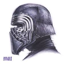 Kylo Ren Portrait Study Star Wars Poster Star Wars Art Star Wars Drawings