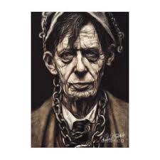 Jacob Marley, A Christmas Carol in Chains Painting by Michael Soprano