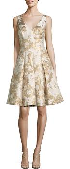 Aidan Mattox Floral Jacquard Cocktail Dress Cocktail Dress Dresses Blush Cocktail Dress