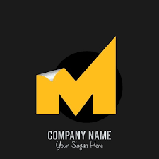 شعار م مع خلفية مظلمة Logo Design Logo Design Free Templates Logo Design Template