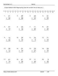 Teach Your Kids 2 Digit Addition With Regrouping Using Worksheets 1st Grade Math 1st Grade Math Worksheets Kumon Math