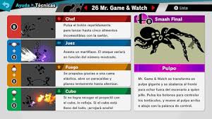 Dec 08, 2018 · this guide will explain how you can unlock mr. Trucos Super Smash Bros Ultimate Mr Game Watch Todos Los Movimientos Y Trucos