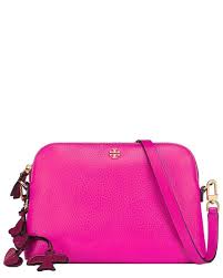 Tory Burch Peace Pebbled Leather Crossbody In Pink Lyst