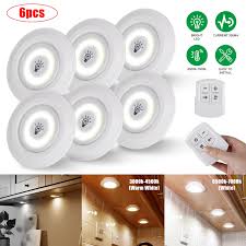 How to install under cabinet lighting in your kitchen. Puck Lights With Remote Control 6 3 Pack Led Under Cabinet Lighting 4000k 7000k Stick On Lights Led Closet Light Wireless Touch Light Battery Powered Night Lights For Kitchen Counter Stairs Walmart Com Walmart Com