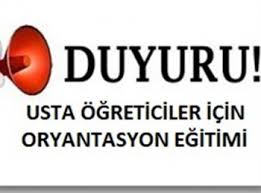 Usta Ogretici Oryantasyon Egitimi Ankara Egitim Sertifika